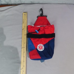 Parks Project Upcycle It Now Dog Treat Bag Red Blue Drawstring USA Made Clip Eco