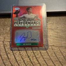 2020 Sage Draft Peak Performance Joe Burrows Rookie Auto 50/50 LSU Bengals SP