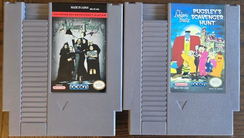 Addams Family Pugsley's Scavenger Hunt & Addams Family Nintendo NES Lot
