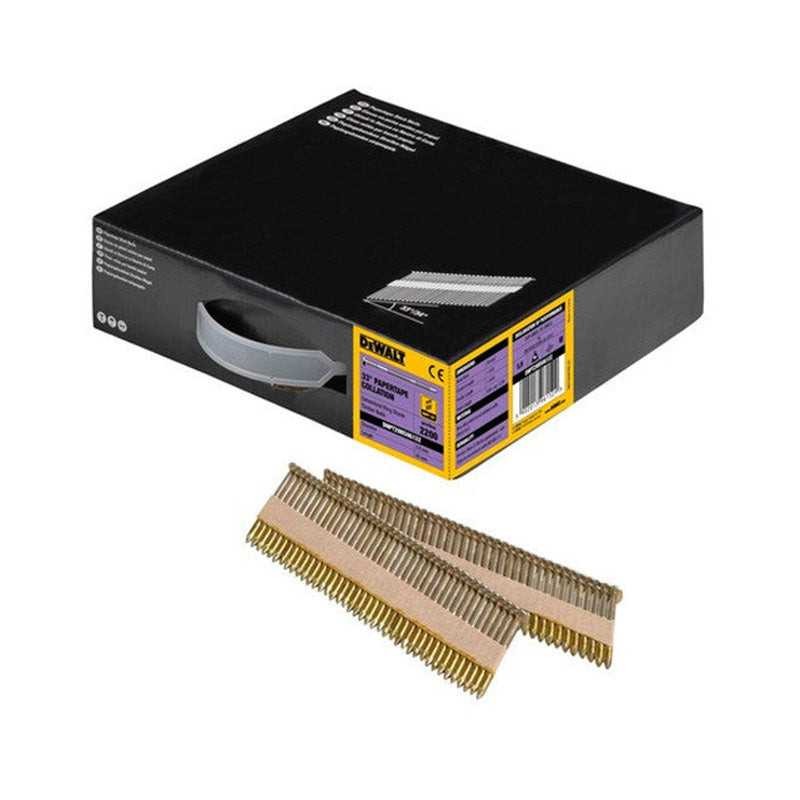 Pointes crantées galvanisées DEWALT 2.8 x 50 mm pour cloueur pneumatique en pack de 2200