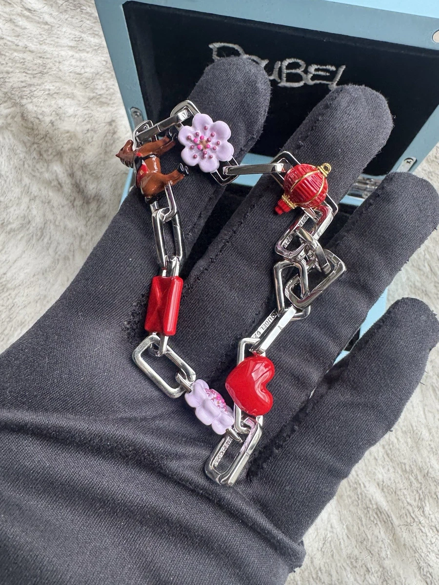 Poubel Schneeflocke Steinset Bettelarmband Sterlingsilber | Multi | 490£ Einheitsgröße