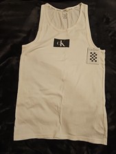 Canotta uomo Calvin Klein 1996 a costine (X-Large bianca) nuova con etichette