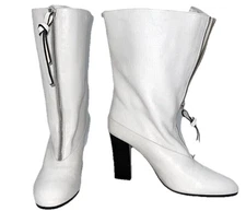 Stuart Weitzman Jett Boot Heels White Leather 8;NIB