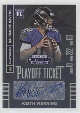 2014 Panini Contenders Playoff Ticket /199 Keith Wenning (Seat Row Sec) Auto 2qw