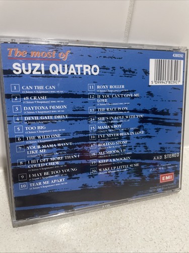 The Most of Suzi Quatro by Suzi Quatro (CD, 1992) 20 Tracks Fast Post Rare - 第 4/4 張圖片