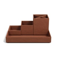 Bigso Lena Schreibtisch Organizer – 4 FäCher Recycelte Materialien