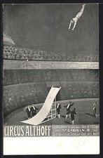 AK Circus Althoff, Mr Gadbin II - Tollkühner Sturz aus der 6ten Etage 