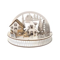 Led Weihnachtsdeko Winterdorf Und Rehe Leuchtdeko Batteriebetrieben Hti-Living