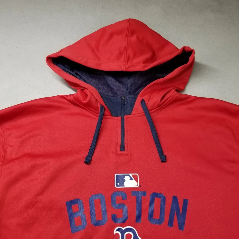 Boston Red Sox Sudadera con Capucha Para Hombre Talla XL Roja Auténtica Colección Sudadera con Capucha Foto 2 de 4