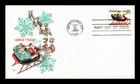 DR JIM STAMPS US COVER CHRISTMAS SANTA'S SLEIGH FDC HOUSE OF FARNAM CACHET