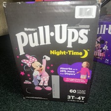 Pull Ups Night Time Training Pants for Girls 3T 4T Disney Minnie Mouse 60 Count