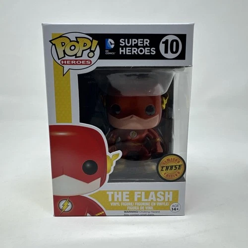 Funko Pop! Vinyl: DC Comics - The Flash (Chase) #10 + Soft Protector, Corner Dmg