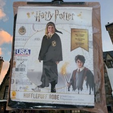 NEW Harry Potter Hufflepuff Robe Costume Cosplay Child Size M 8 10