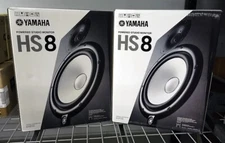 Yamaha HS8 BLACK Powered Active Studio Monitors PAIR HS-8 HS 8