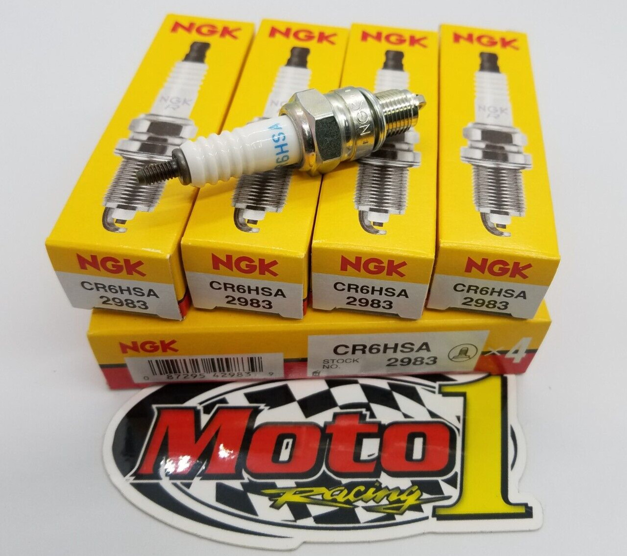 QTY-4 NGK Spark Plug - Twist on  - Honda CRF50 XR80 - CR6HSA 2983