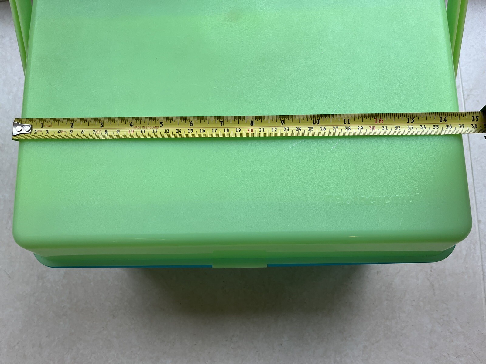 Mothercare Blue/Green LARGE Baby Changing Box Retro Vintage Bath