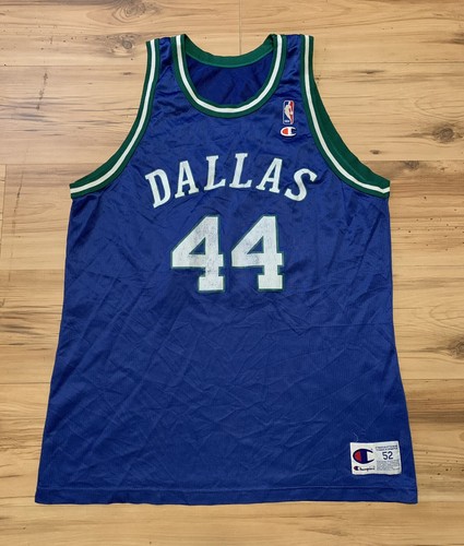 Vintage Champion Dallas Mavericks Shawn Bradley Trikot Herren 2XL Blau RAR