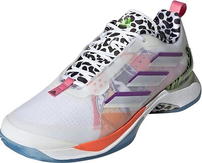 Adidas Womens AVACOURT White Tennis Pickleball Shoes Sneaker Animal  Print
