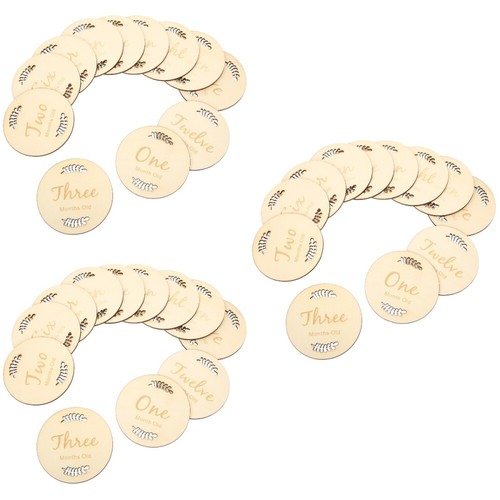 3 Sets Namensschild Aus Holz Anzeichen Für Babymonate Bausatz Ändern - Bild 10 von 12