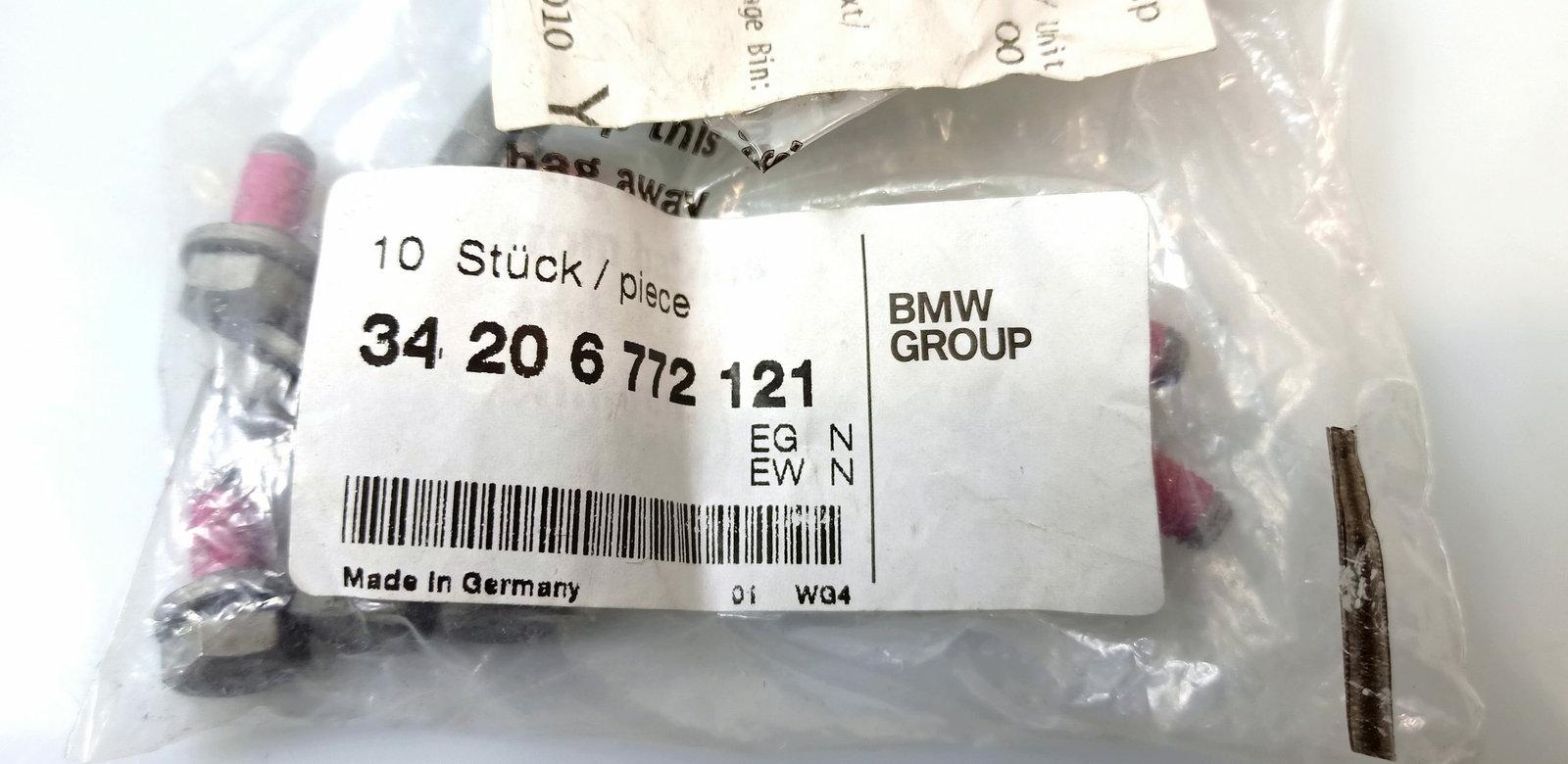 BMW Self-locking hex bolt 10stk/pcs 6772121 5 