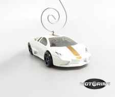 Lamborghini White Gold Car Rare Christmas Tree Ornament Diecast