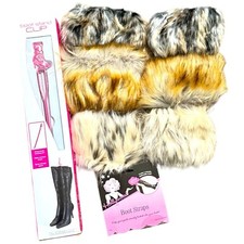 Women  s Boot Accessory Lot 8 Pieces Boot Toppers Boot Straps Boot Stand