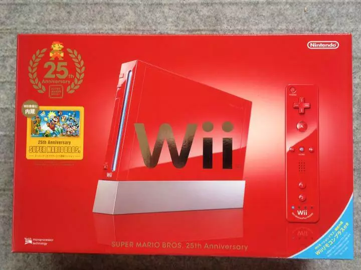 Nintendo Wii Super Mario Bros 25th Anniversary Limited Edition Red Console