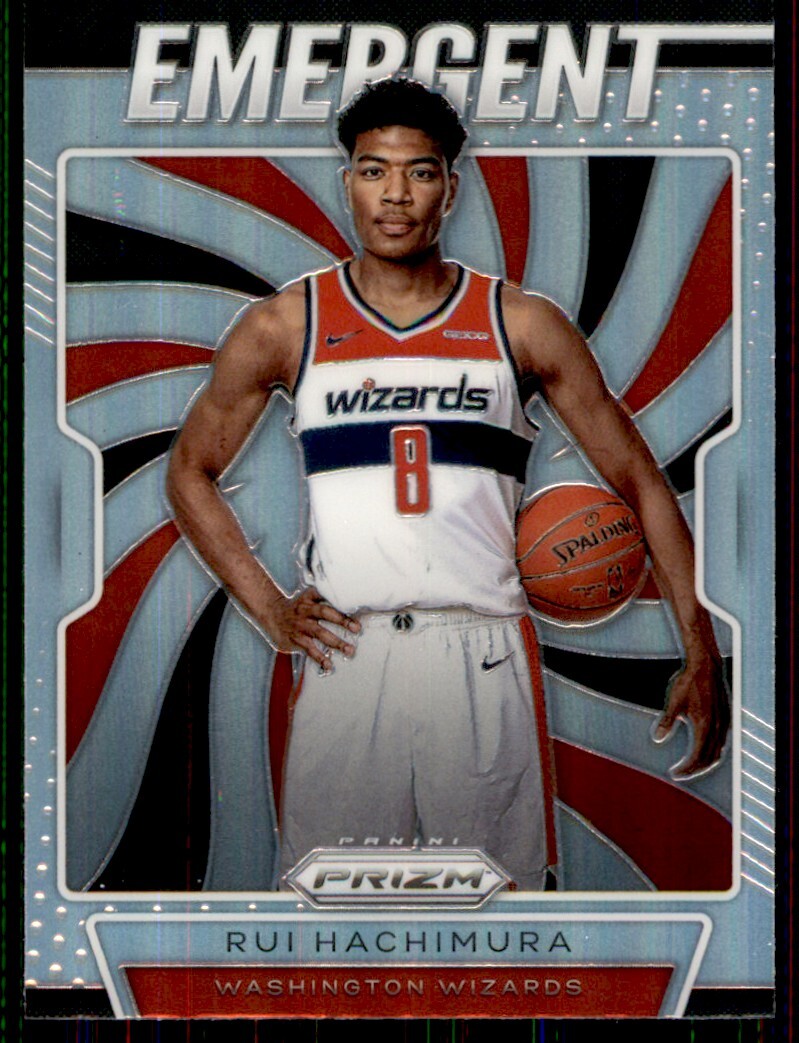 2019-20 Panini Prizm Emergent Silver Rui Hachimura Washington Wizards #21