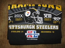 L Pittsburgh Steelers Super Bowl Xl Champions T-shirt 2006 5 SUPER BOWL SCORES