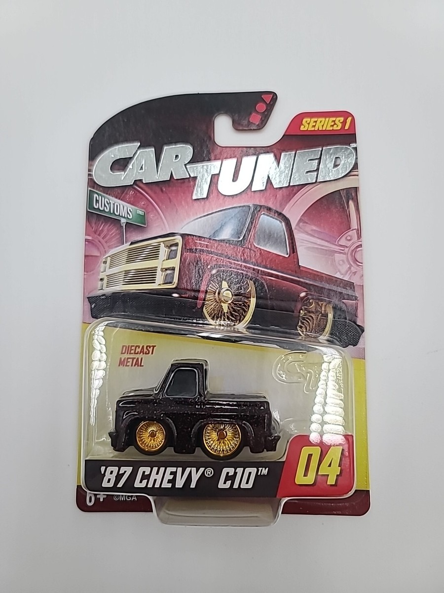 '87 CHEVY C10 カスタムミニカーセット CAR TUNED MGA 87 CHEVY C10 WALGREENS HOBBY CANDY APPLE RED