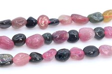 4-7MM Multicolor Tourmaline Pebble Nugget Grade AA Genuine Natural Loose Beads