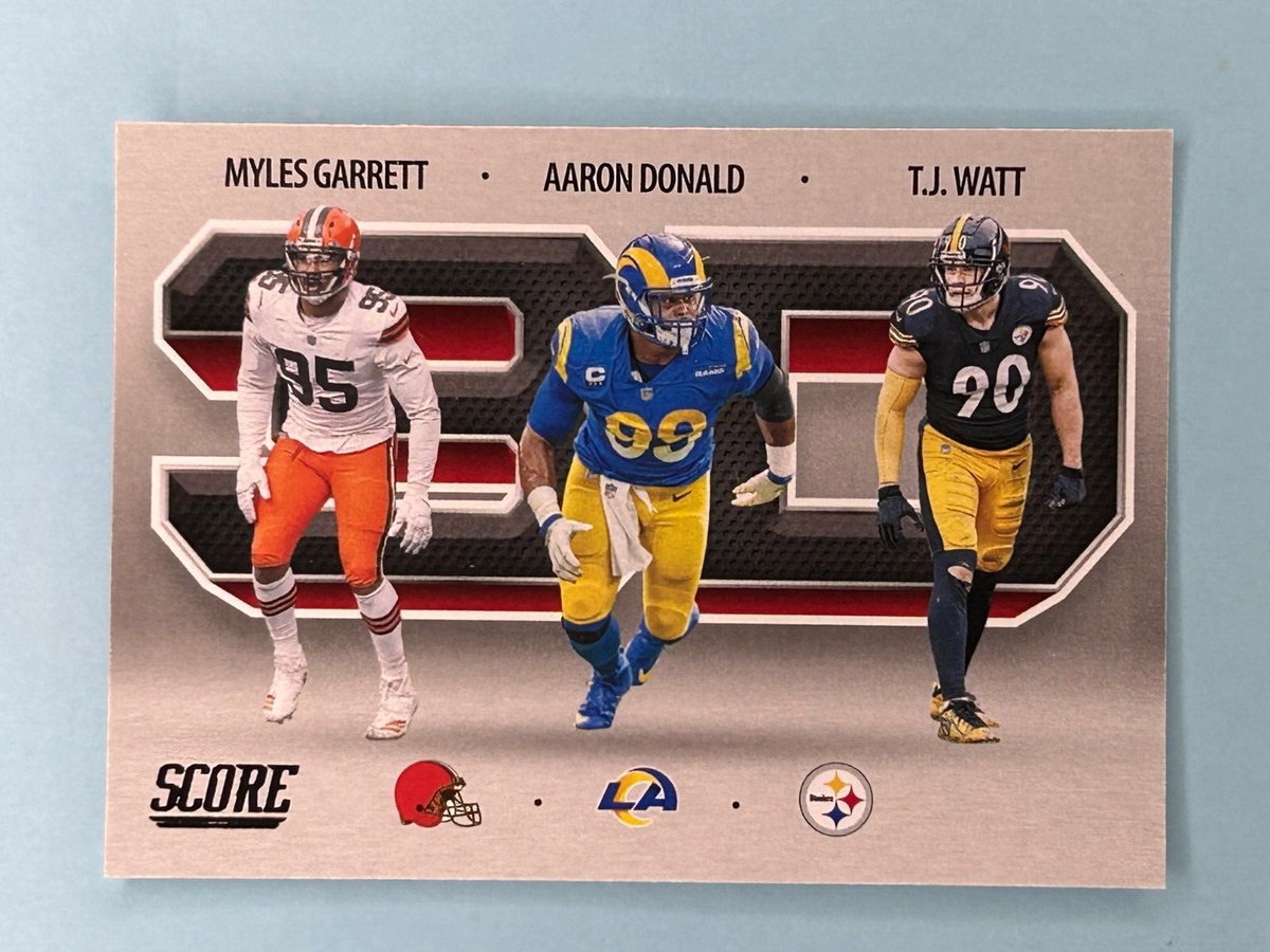 2021 Score Aaron Donald/Myles Watt #3D9 Rams/Browns/Steelers 3D