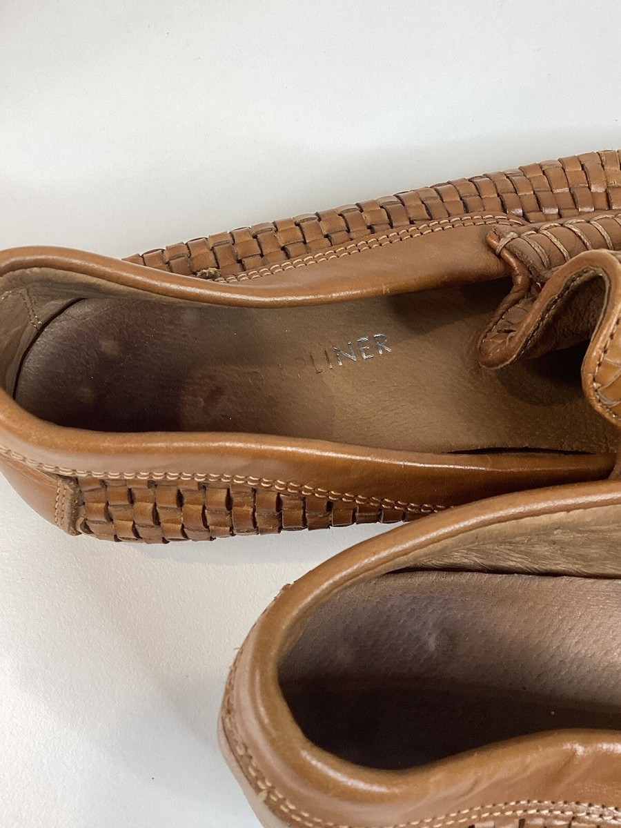 Donald J Pliner Nadim Woven Bit Loafers Tan Men display picture 1