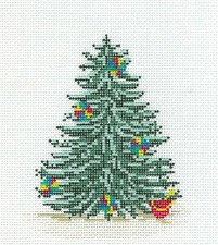 Beach Balls Christmas Tree handpainted Needlepoint Canvas by Needle Crossings