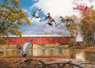 THE ELDEAN BRIDGE - MAASS - LIMITED EDITION PRINT - RETAIL $175 - WOOD DUCKS