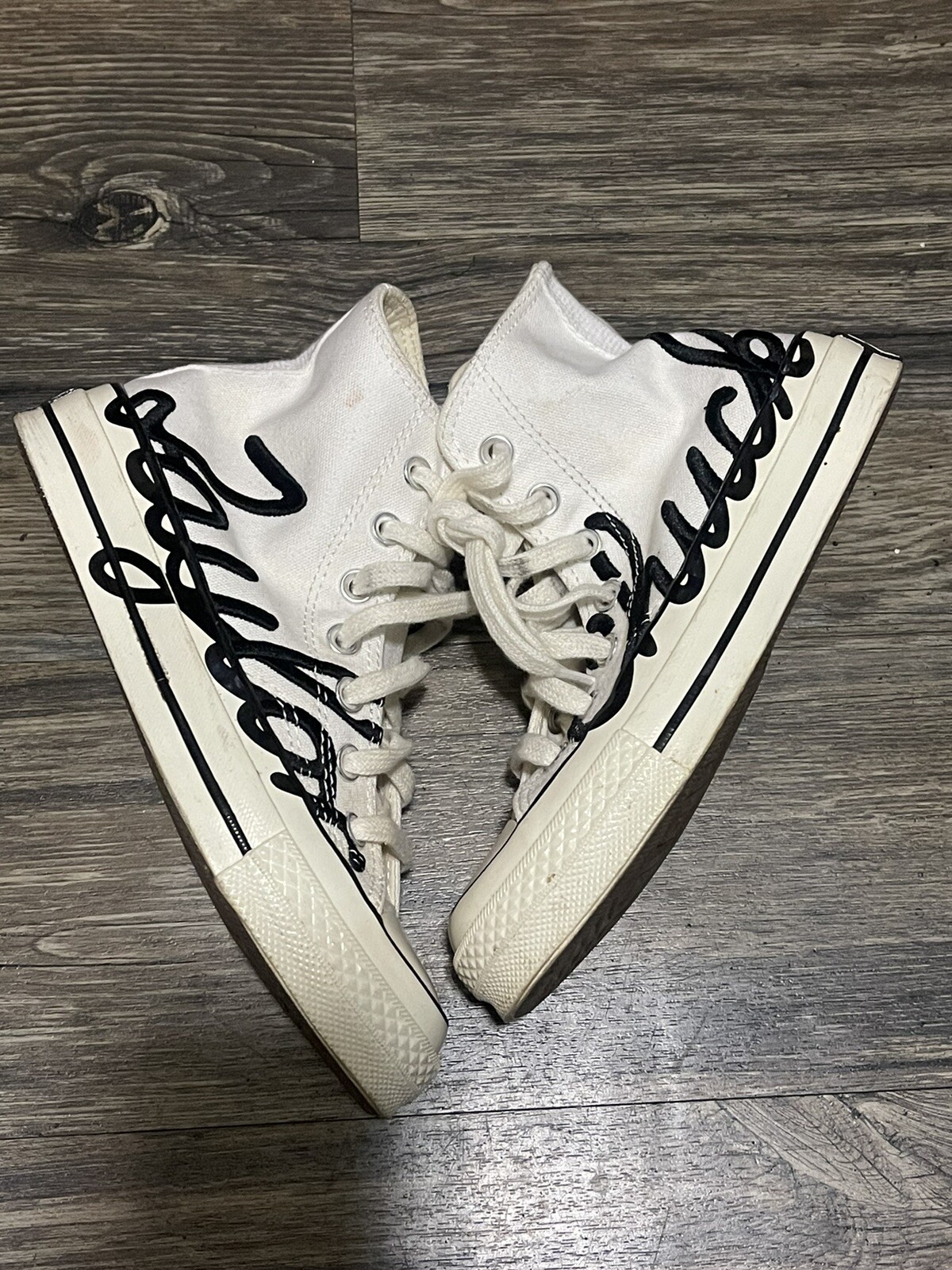 Converse Chuck 70 High Top White Egret Script Signature Print Size 3-image