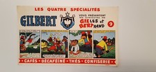 Buvard vintage Quatre Spécialités GILBERT N°9 aventures de Gilles et Bertrand 