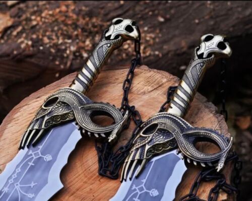 God of War Blades of Chaos métal, Blades of Chaos épée lames jumelles, métal Kratos - Photo 1/5