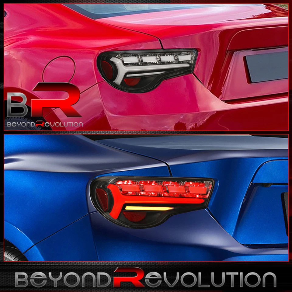 For 2013-2020 FR-S 86 BRZ LED Black Tail Light Brake Signal Lamps Assembly Clear - Image 2 of 4