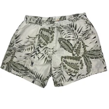 C & C California Women’s Shorts Sz 2X Multi Color Tropical Print 100% Linen