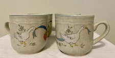 VTG International Stoneware Japan Marmalade Coffee Cup Mug Duck Goose Set Of 4