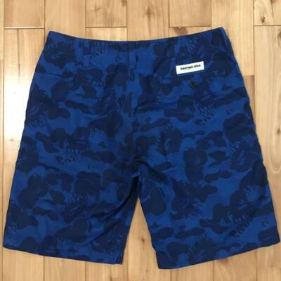 A BATHING APE BAPE BLUE CAMO ショーツ　ハーフパンツ BAPE Shark sweat shorts ABC camo Blue A Bathing Ape Size M | eBay
