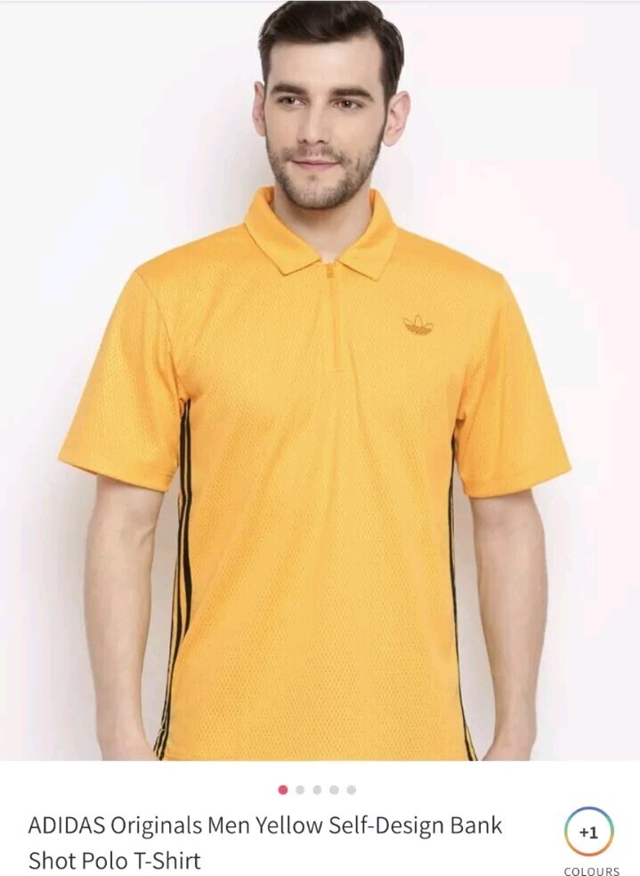adidas yellow polo