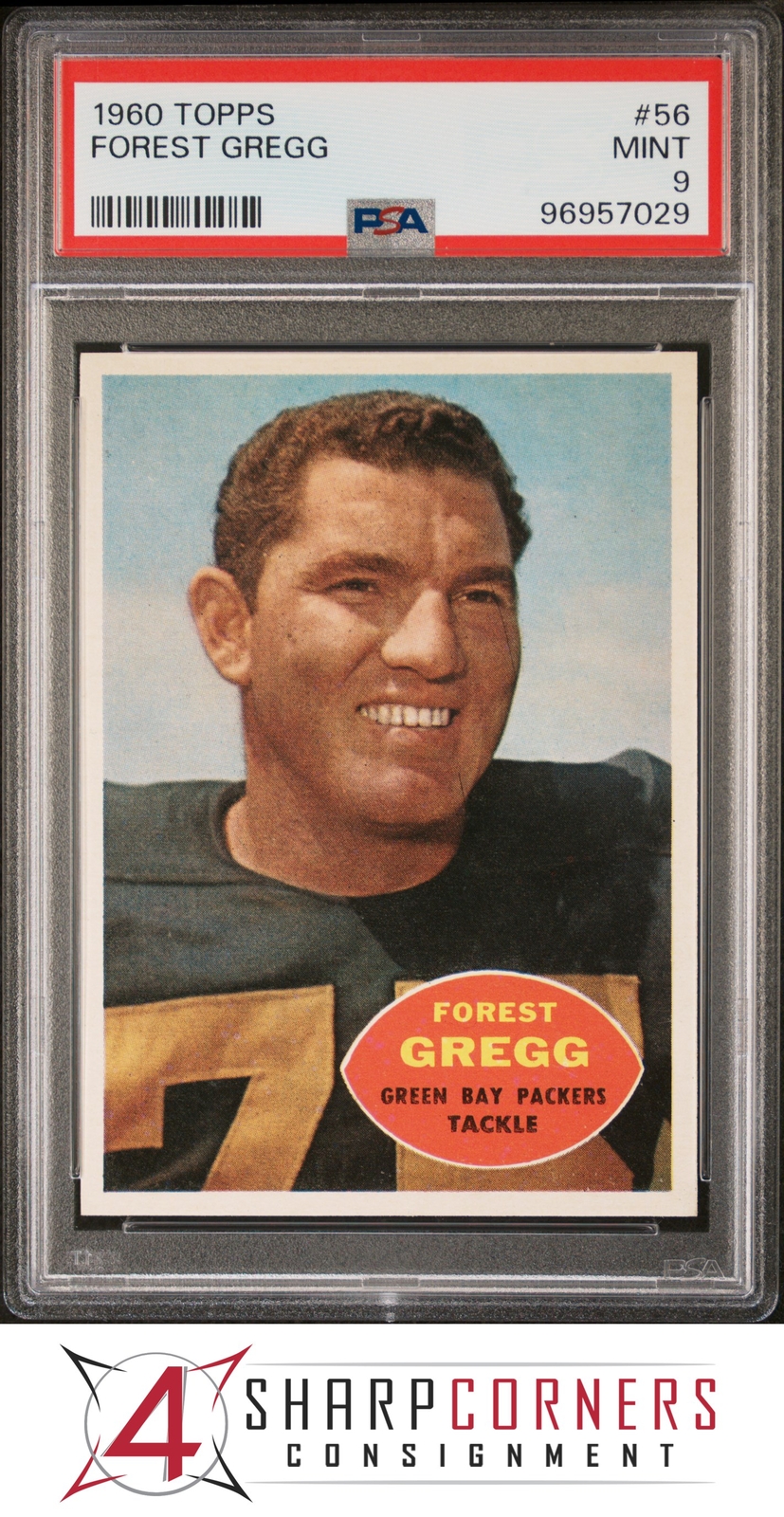 1960 TOPPS #56 FOREST GREGG RC PACKERS HOF PSA 9 F4140011-029