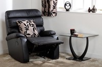 Modern Recliner Chair In Brown/black Faux Leather Modern Recliner Chair In Brown/black Faux Leather