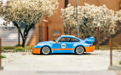 Tarmac Works 1/64 993 Remastered By Gunther Werks Blue / Orange - HOBBY64