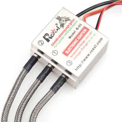 3 Cylinder RADIAL ENGINE Ignition for NGK-ME-8 1/4-32 90degree+Universal Sensor