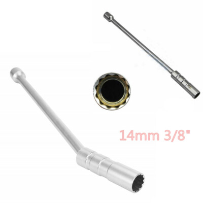14mm Magnetic Spark Plug Socket – Thin Wall Universal Joint Removal Tool | 12 Point 310mm Long | Fits Many Car Models