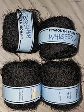 Plymouth Whisper Black 4 Skein yarn lot