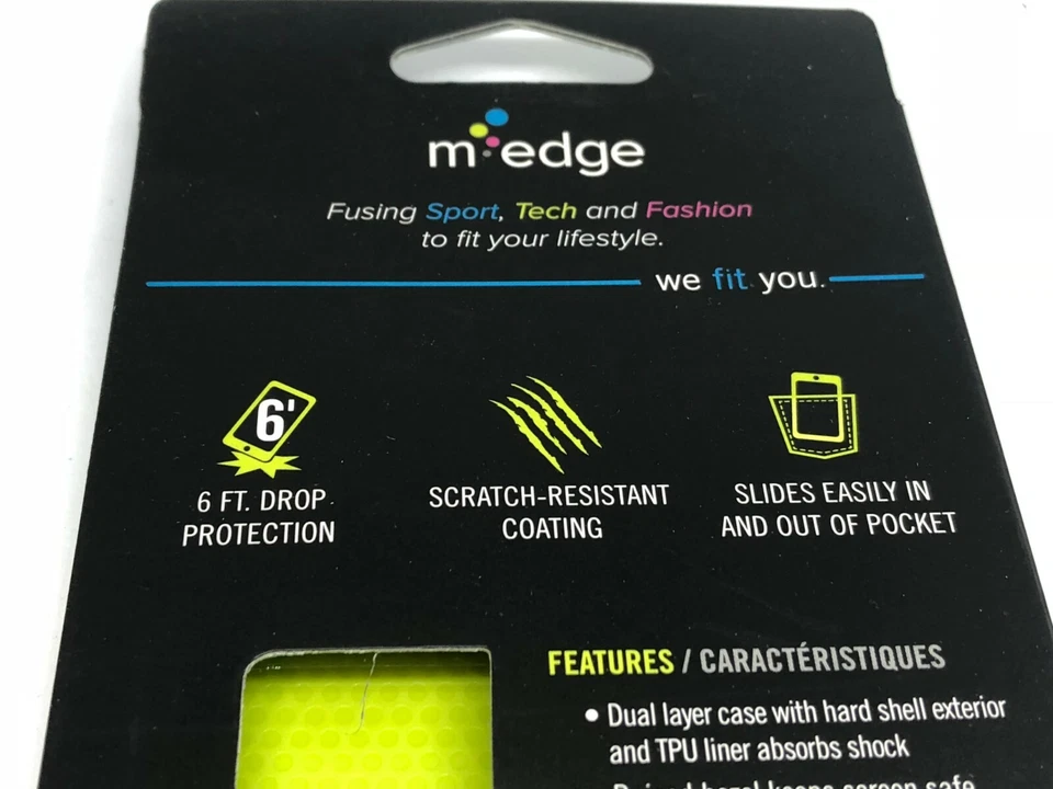 Funda híbrida serie M-Edge Echo para Apple iPhone 6s Plus/6 Plus (gris/verde neón) Foto 4 de 4